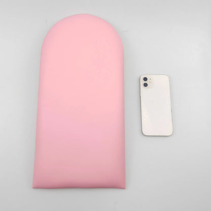 1PC 40x20cm Bed Headboard Bedroom Decor Head Board Wood Wall Panels Home Decoration Tatami Anti-collision Soft Back Wall Mat Good Vibrations