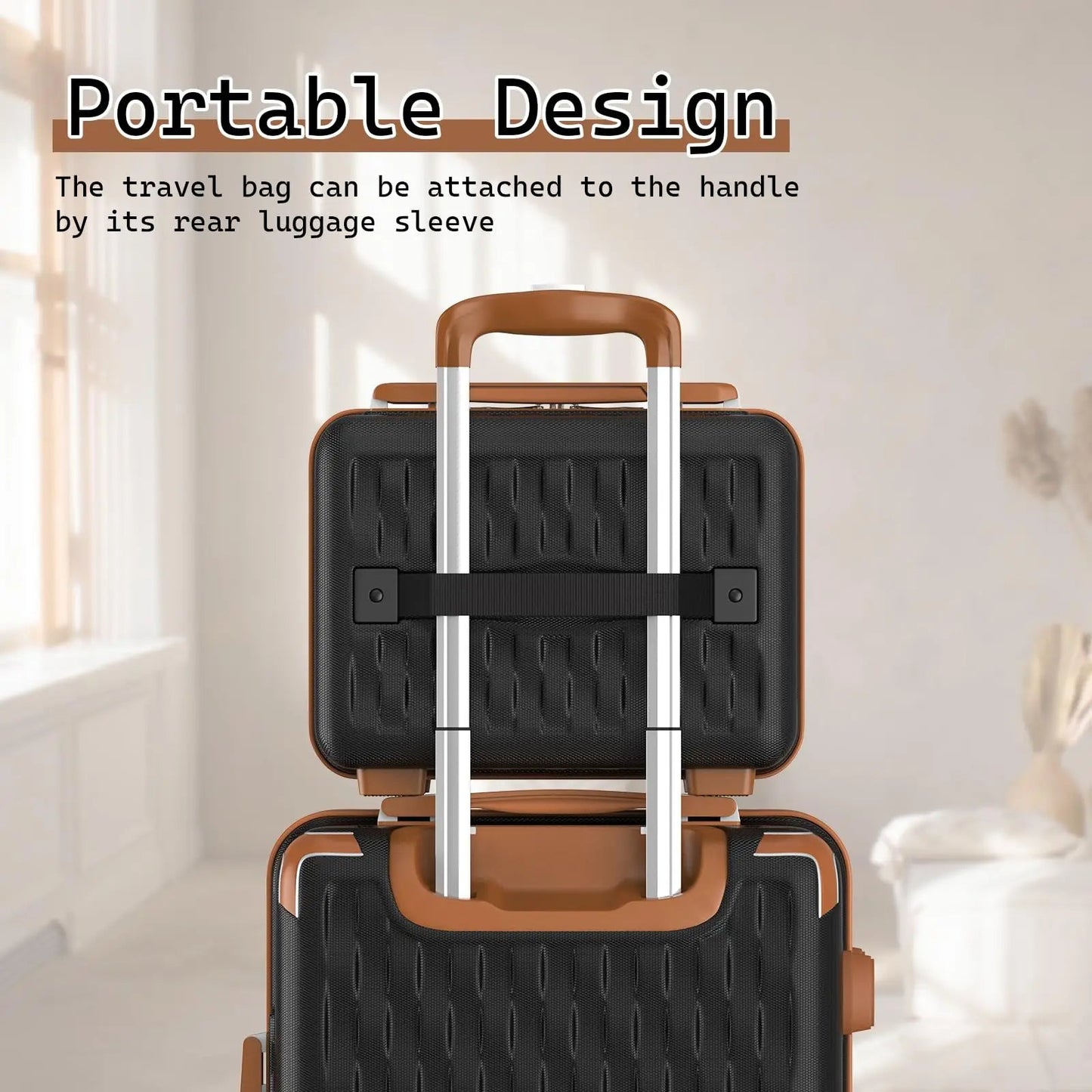 Melalenia Luggage Sets 7 Piece Hard Shell Carry on Suitcase with Spinner Wheels and TSA Lock, Lightweight Travel Duffel Bag Good Vibrations