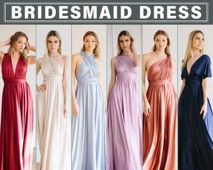 Multiway Maxi Dress Bridesmaid Dress Infinity Cocktail Dress Floor Length Bridesmaid Dress Maxi Dress for Bridesmaid Gifts Good Vibrations