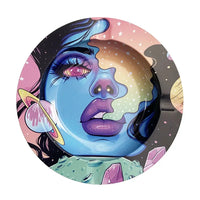 Bar Cigar Round Ashtray Tobacco Herb Metal Cigarette Rolling Tray Smoking Accessories Creative Personality Men's Gadgets GOOD Vibrations Adult Super Store