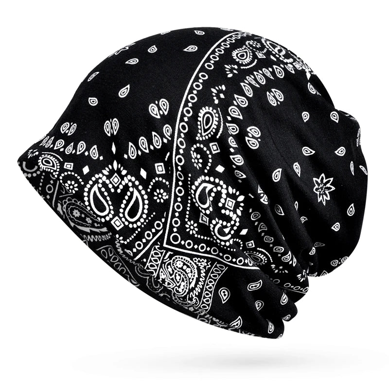 Men's and women's thin breathable hood, Sleeping cap, Air raid shelter cap, Chemotherapy hair loss cap, Outdoor sports cap Good Vibrations