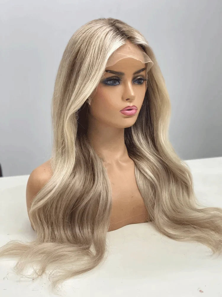 Blonde balayage full lace wigs Synthetic hair wig custom wigs lace front wigs blonde Cosplay For Women lace wigs glueless wigs Good Vibrations