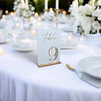 Wedding Table Numbers for Ceremony and Reception  Gold Table Numbers  Table Floral Centerpiece  Acrylic Table Numbers Good Vibrations