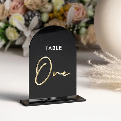 Black Acrylic Table Numbers  Frosted Acrylic Sign Wedding Table Decor  Wedding Signage Gold Table Numbers White Table Numbers Good Vibrations