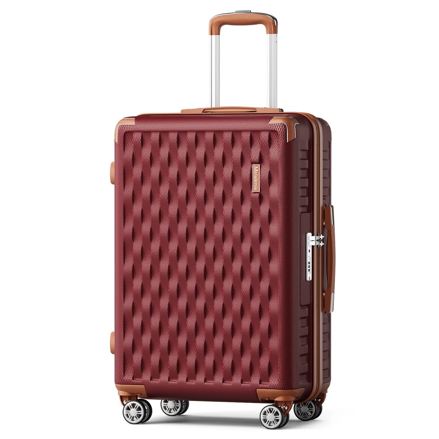 Melalenia Luggage, Hard Shell ABS Suitcase with TSA Lock with Spinner Wheel, Lightweight Checked Medium Luggage for Travel Good Vibrations