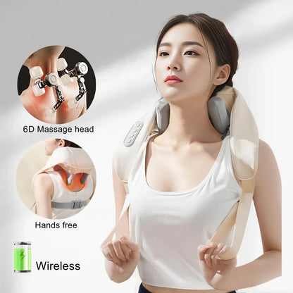 Multifunctional Cervical Massager Shoulder Neck Hot Compress Trapezius Muscle Massager Good Vibrations