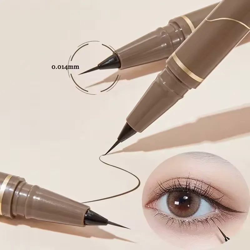 0.05mm slim eyeliner is smooth and durable, slim, quick-drying, long-lasting eyeliner, 4 colors, waterproof, non-smudging Good Vibrations