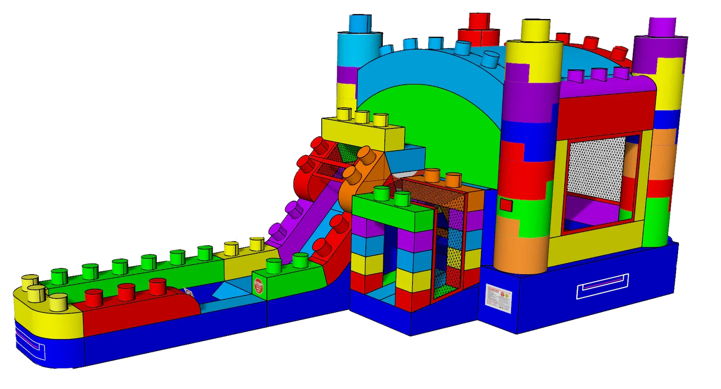 Block Bounce Combo Swimming Pool Toy CO2195 Water Sports Entertainment Accessory Good Vibrations