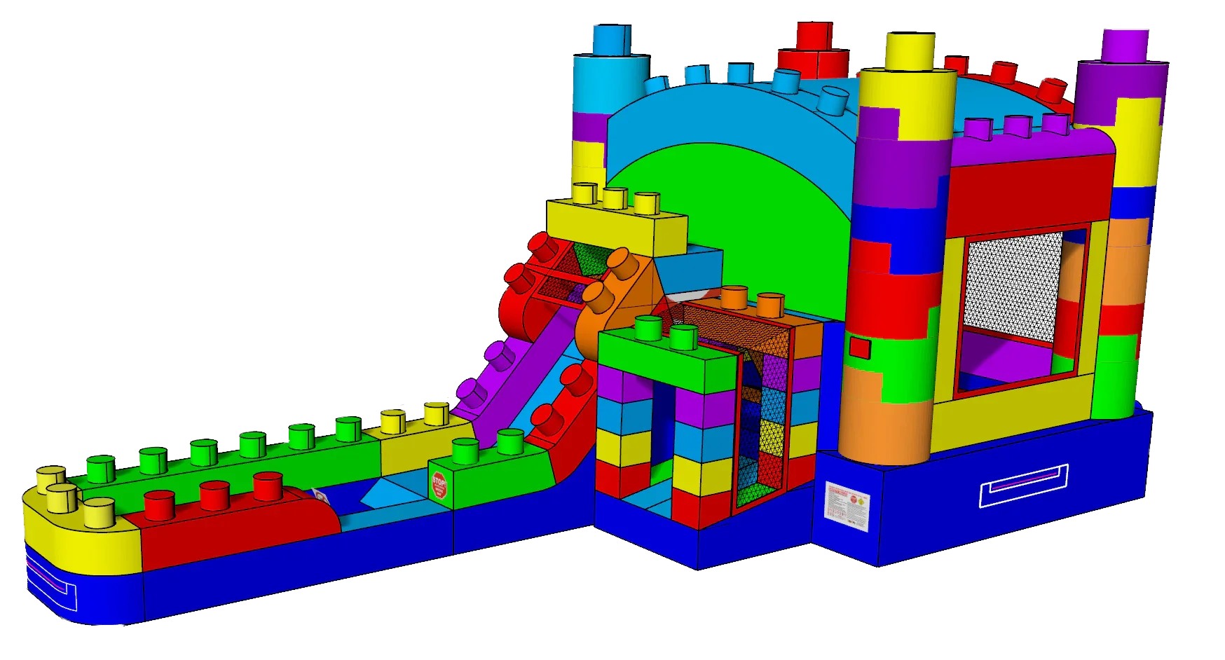 Block Bounce Combo Swimming Pool Toy CO2195 Water Sports Entertainment Accessory Good Vibrations