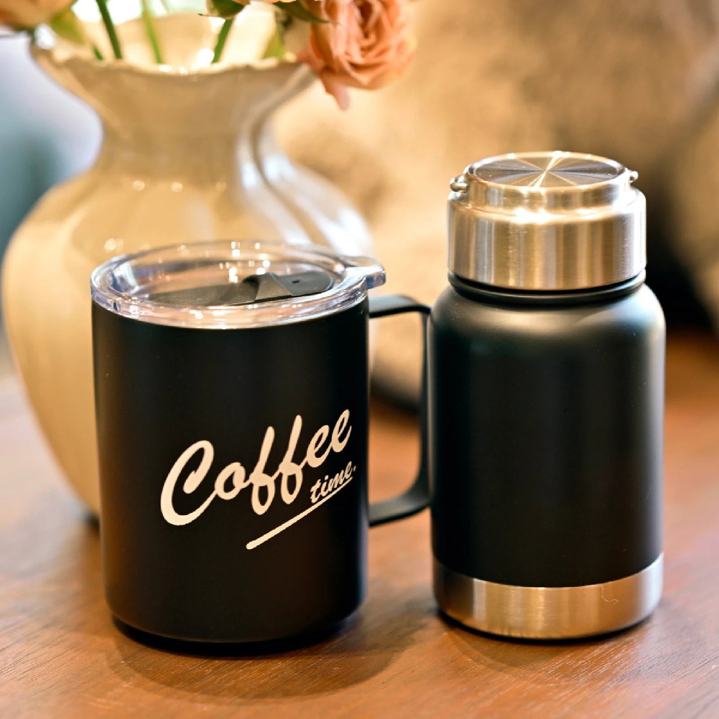 Wood Mug Wooden Coffee Beer Mugs Wood Cup Handmade Tea Cup With Handle For Coffee Milk Tea Drinks, Travel Outdoor Camping Use Good Vibrations