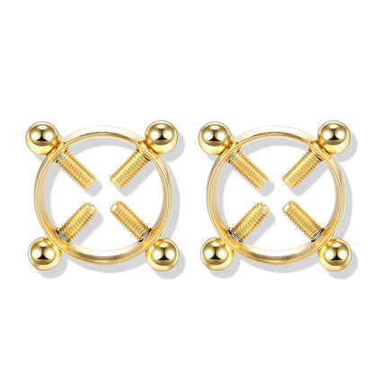 1Pair Stianless Steel Nipple Rings Piercing Jewelry Wholesale Women Sexy Clips Nipple Ring Clamps Pierced  Body Jewelry Good Vibrations Adult Super Store