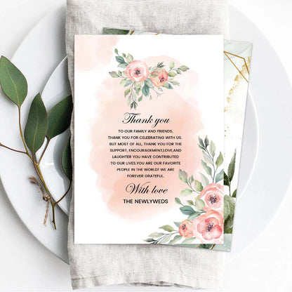 50Pcs Wedding Thank You Cards,Wedding Reception Ceremony Decorations,Party Decorations,Celebration Or Event Decoration Cards Good Vibrations