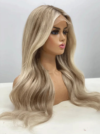 Blonde balayage full lace wigs Synthetic hair wig custom wigs lace front wigs blonde Cosplay For Women lace wigs glueless wigs Good Vibrations