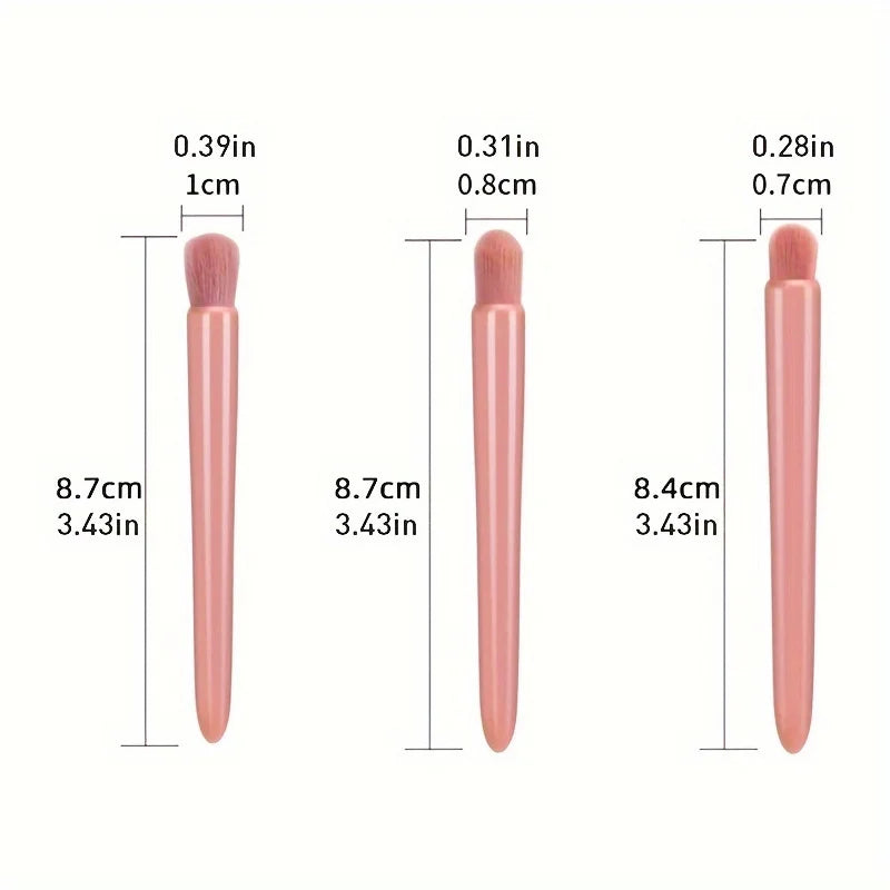 5-Piece Mini Makeup Brush Set With Mirror, Soft Bristles, Precise Makeup, Easy To Create A Perfect Makeup,Suitable As A Gift Good Vibrations
