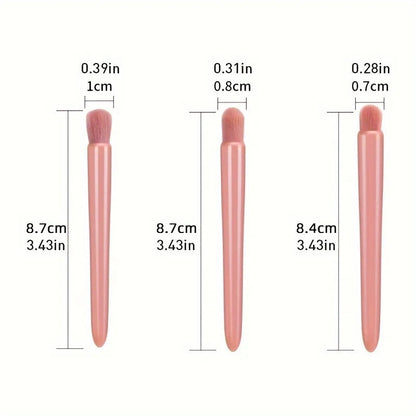 5-Piece Mini Makeup Brush Set With Mirror, Soft Bristles, Precise Makeup, Easy To Create A Perfect Makeup,Suitable As A Gift Good Vibrations