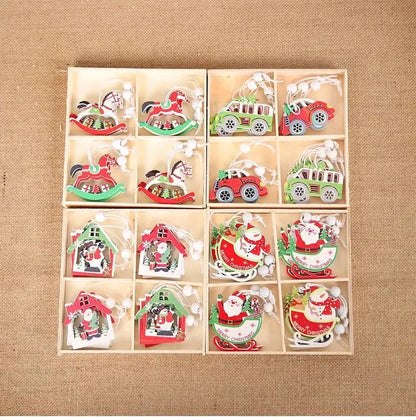 Christmas Wooden Pendant Merry Christmas Tree Decoration for Home 2025 Christmas Ornament Xmas Navidad Gifts Happy New Year 2026 Good Vibrations