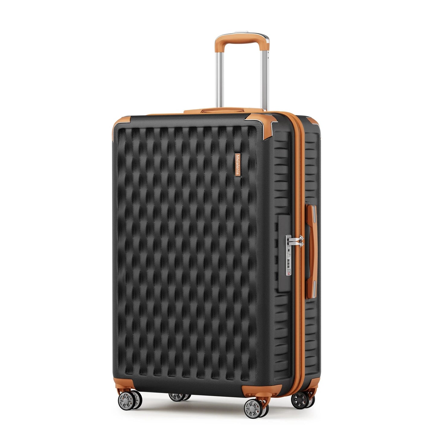 Melalenia Luggage, Hard Shell ABS Suitcase with TSA Lock with Spinner Wheel, Lightweight Checked Medium Luggage for Travel Good Vibrations