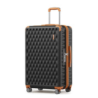 Melalenia Luggage, Hard Shell ABS Suitcase with TSA Lock with Spinner Wheel, Lightweight Checked Medium Luggage for Travel Good Vibrations