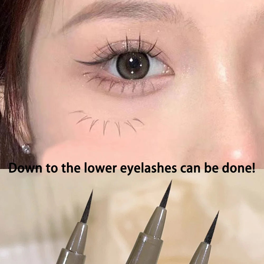0.05mm slim eyeliner is smooth and durable, slim, quick-drying, long-lasting eyeliner, 4 colors, waterproof, non-smudging Good Vibrations