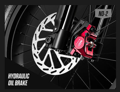 Electric Bicycle with Extended Range - 20-inch Fat Tires, Off-Road Mountain Bike, Beach & Snow Electric Bike Electric Motorcycle Good Vibrations