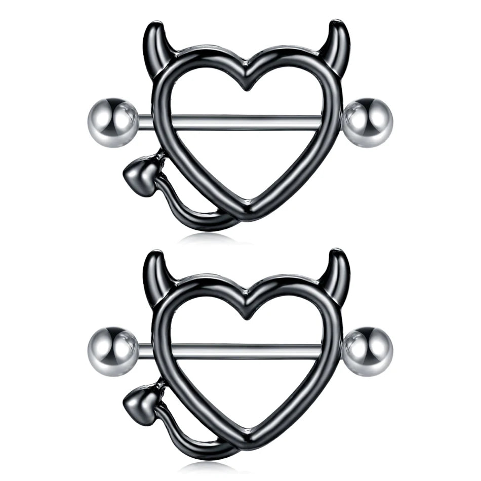 1Pair Stianless Steel Nipple Rings Piercing Jewelry Wholesale Women Sexy Clips Nipple Ring Clamps Pierced  Body Jewelry Good Vibrations Adult Super Store