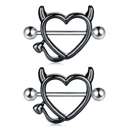 1Pair Stianless Steel Nipple Rings Piercing Jewelry Wholesale Women Sexy Clips Nipple Ring Clamps Pierced  Body Jewelry Good Vibrations Adult Super Store