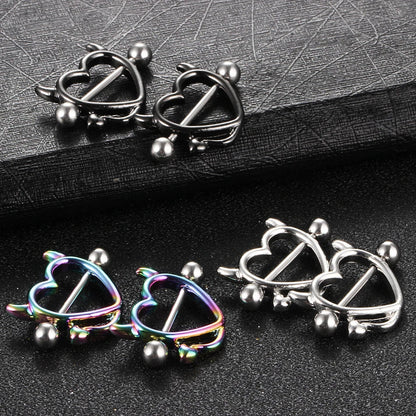 1Pair Stianless Steel Nipple Rings Piercing Jewelry Wholesale Women Sexy Clips Nipple Ring Clamps Pierced  Body Jewelry Good Vibrations Adult Super Store
