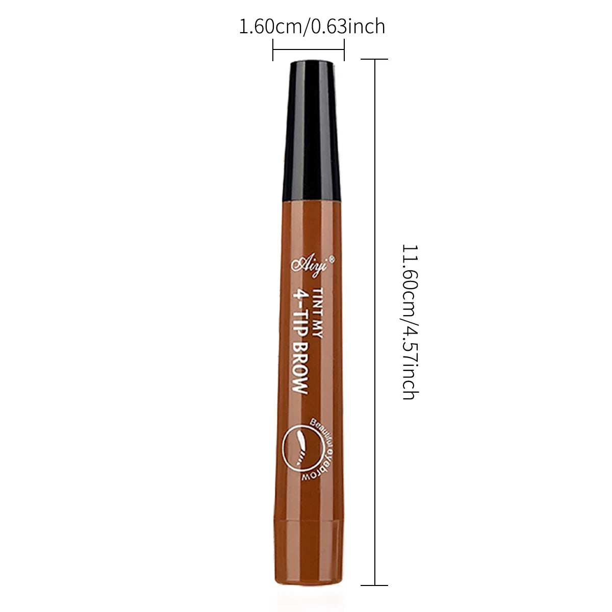 Waterproof Eyebrow Pencil, Quad Eyebrow Pencil, Natural Brow Makeup Long-Lasting Non-Fade Liquid Water Eyebrow Pencil (5 Colors) Good Vibrations