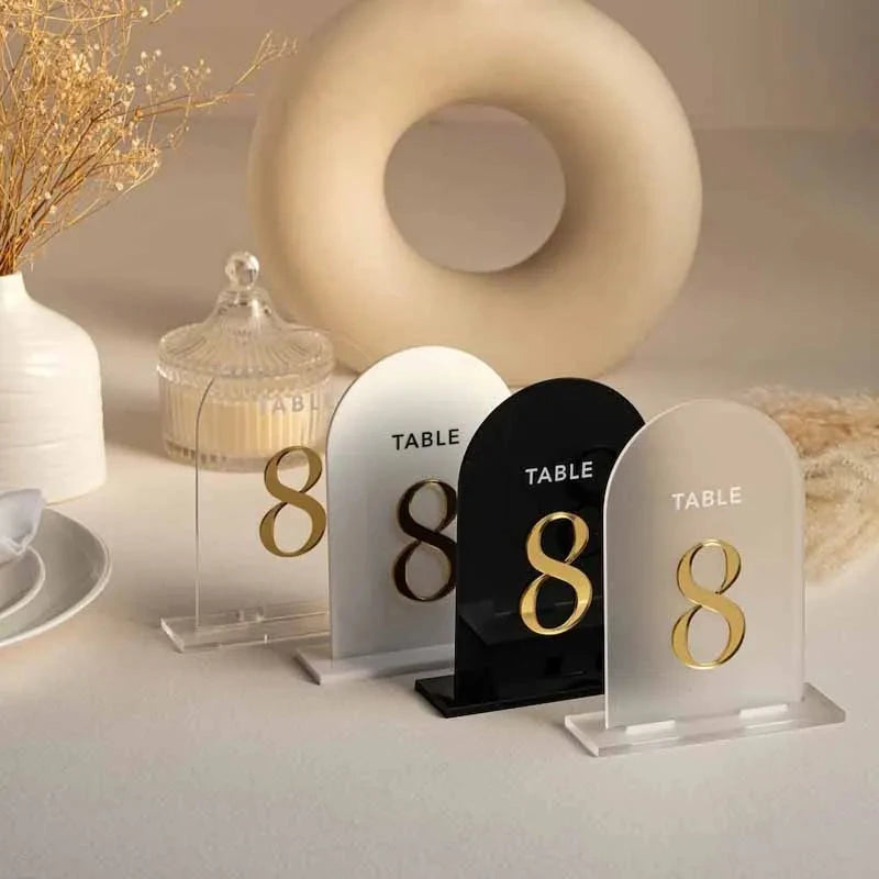 Frosted Acrylic Table Numbers Wedding Table Decor Gold Table Numbers Table Signs  For Wedding Stationery Reception Signs Good Vibrations