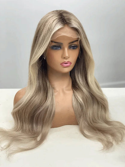 Blonde balayage full lace wigs Synthetic hair wig custom wigs lace front wigs blonde Cosplay For Women lace wigs glueless wigs Good Vibrations