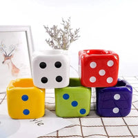 Creative Ceramic Dice Shaped Ash Tray Desk Accessory or Gift Good Vibrations Adult Super Store