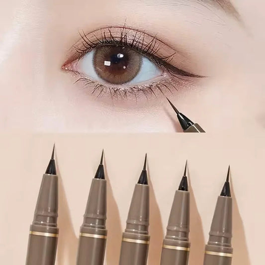 0.05mm slim eyeliner is smooth and durable, slim, quick-drying, long-lasting eyeliner, 4 colors, waterproof, non-smudging Good Vibrations