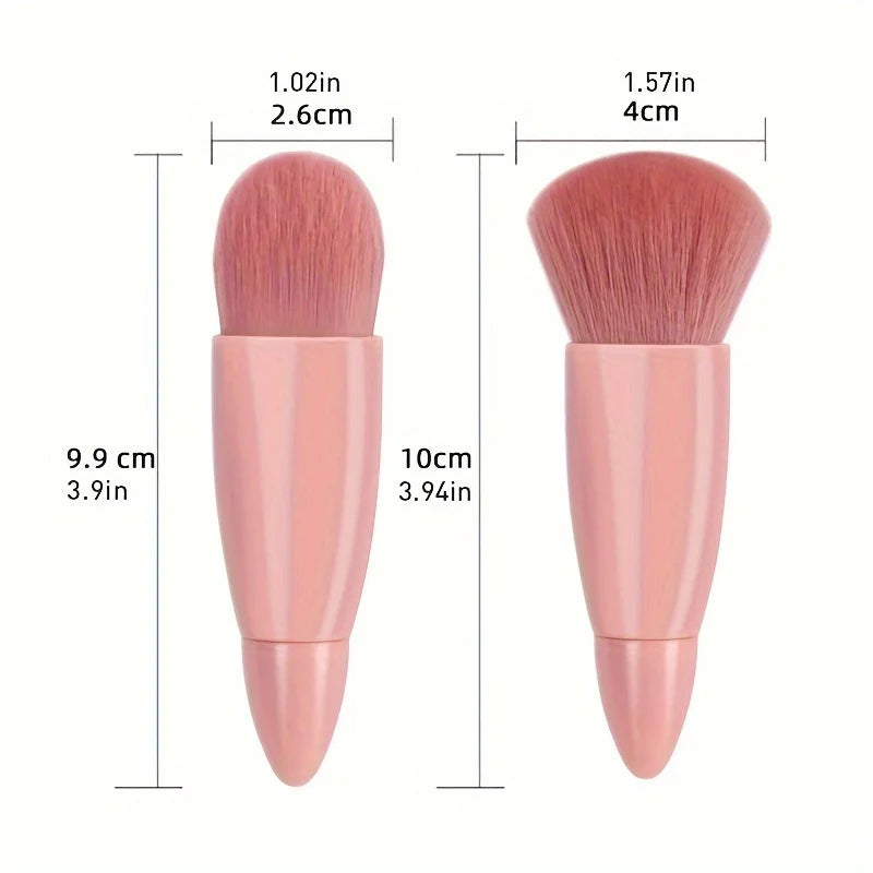 5-Piece Mini Makeup Brush Set With Mirror, Soft Bristles, Precise Makeup, Easy To Create A Perfect Makeup,Suitable As A Gift Good Vibrations