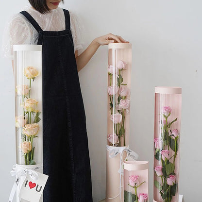 5Pcs Elegant Bouquet Gift Box Set Premium Paper Bouquet Bags for Wedding Valentine's Day Engagement Bridal Shower Birthday Party Good Vibrations
