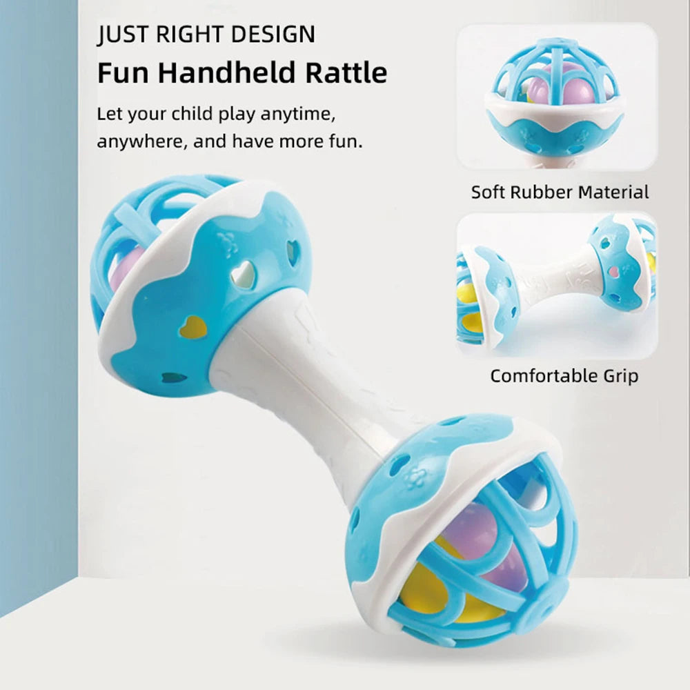 Baby toys，Baby rattle, fine motor and sensory toy, Suitable for infants aged 3, 6, 9, and 12 months Good Vibrations