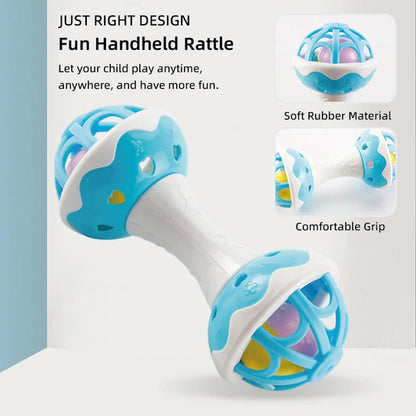 Baby toys，Baby rattle, fine motor and sensory toy, Suitable for infants aged 3, 6, 9, and 12 months Good Vibrations