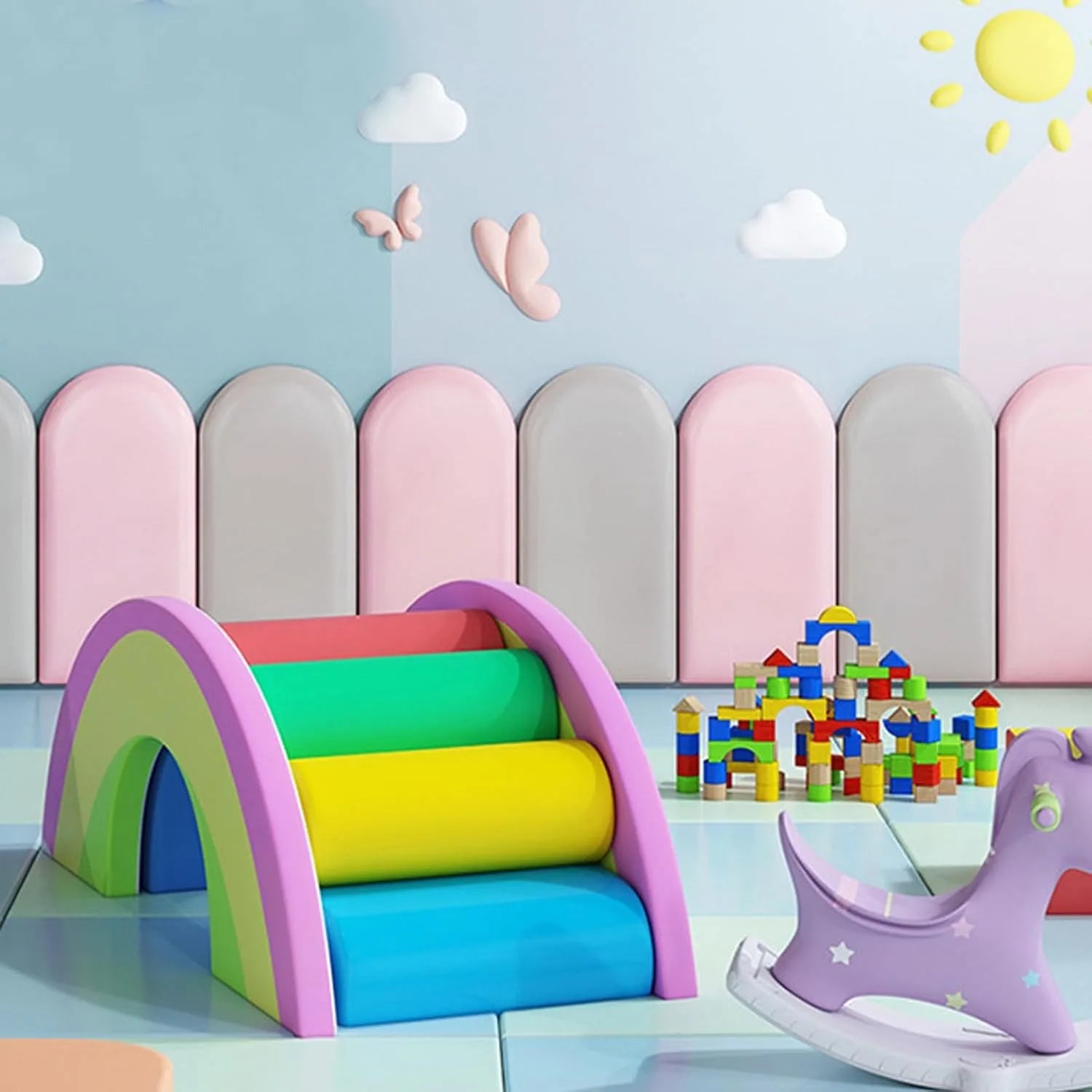 1PC 40x20cm Bed Headboard Bedroom Decor Head Board Wood Wall Panels Home Decoration Tatami Anti-collision Soft Back Wall Mat Good Vibrations