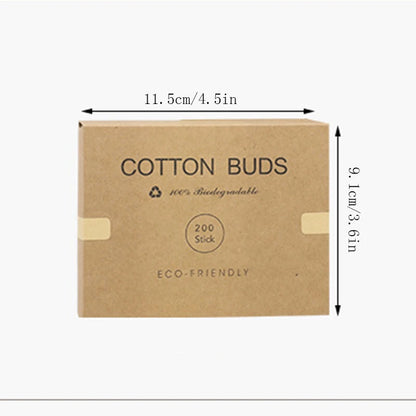 Two boxes of bamboo cotton swabs 400 pcs, organic wooden cotton swabs, suitable for make-up, cleaning wounds, cleaning dirt Good Vibrations