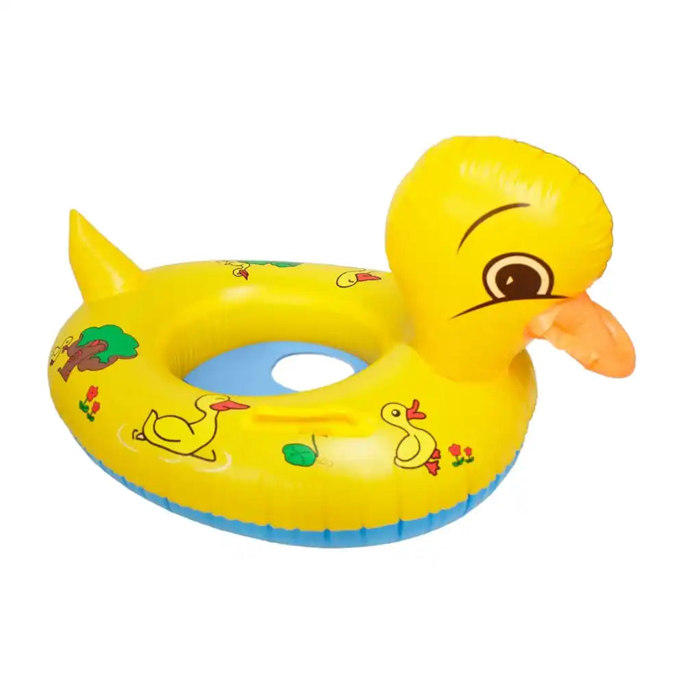 [GDL] 80cm Duck-Shaped Printed Inflatable Baby Lifebuoy with Handles Baby Boat YYQ-218-1 Accessory for Swimming Pool Good Vibrations