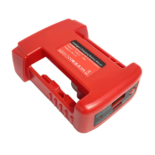 Battery Adapter for Milwaukee 18V Battery Adaptor with USB Charger & Type-C PD Power Source Charger for Milwaukee 18V Battery Good Vibrations