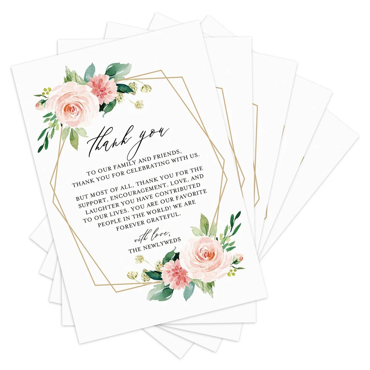 50Pcs Wedding Thank You Cards,Wedding Reception Ceremony Decorations,Party Decorations,Celebration Or Event Decoration Cards Good Vibrations