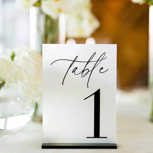 Wedding Table Numbers 3D Black Matte Wedding Table Decor Wedding Stationery Black Wedding Reception Decor Good Vibrations
