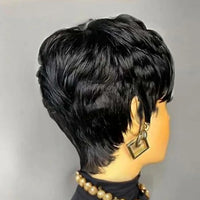 Short Pixie Cut Wigs Human Hair Short Wigs For Black Women Glueless Wigs Pre Plucked Short wigs With Bangs Good Vibrations