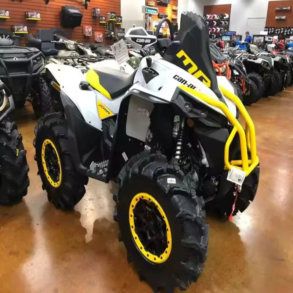 TOP AUTHENTIC Can-Am Renegade X mr 1000R Gray & Neo Yellow Sport ATV Good Vibrations