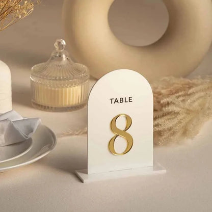 Frosted Acrylic Table Numbers Wedding Table Decor Gold Table Numbers Table Signs  For Wedding Stationery Reception Signs Good Vibrations