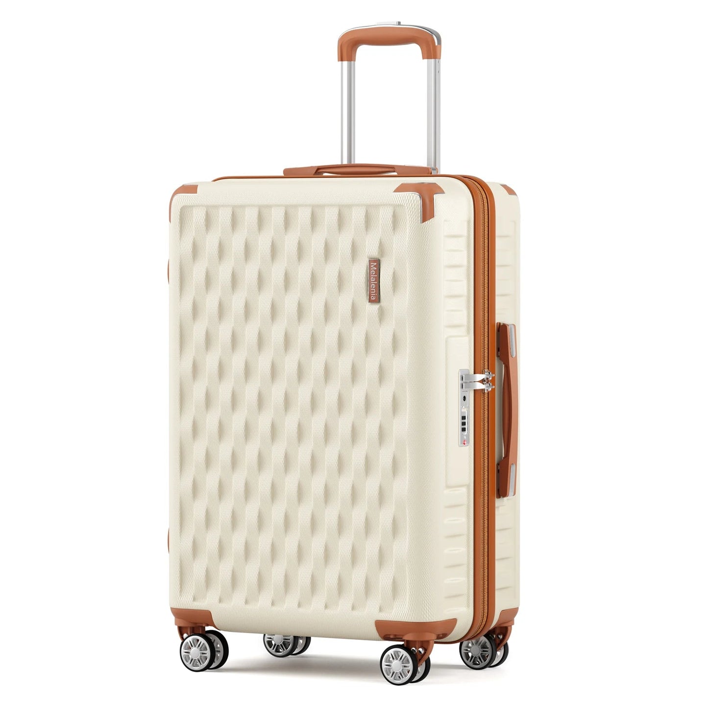 Melalenia Luggage, Hard Shell ABS Suitcase with TSA Lock with Spinner Wheel, Lightweight Checked Medium Luggage for Travel Good Vibrations