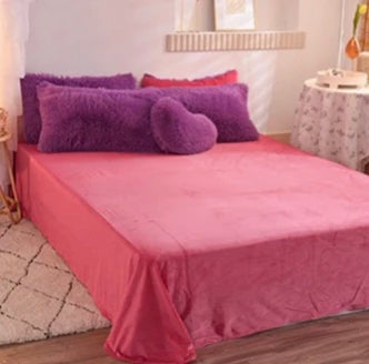 Soft and Breathable Four-Piece Bed Set for Home, Factory Custom Polyester and Plush Fabric, Cozy Texture, Durable Design Set Good Vibrations