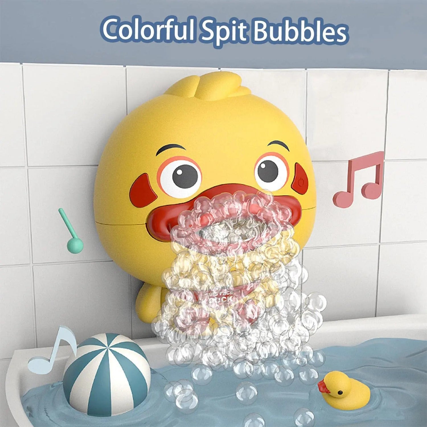 Baby Bubble Bathing Toys Duck Music Kids Bath Toy Automatically Spit Bubbles Bubble Maker Baby Bathroom Toy for Kids Good Vibrations