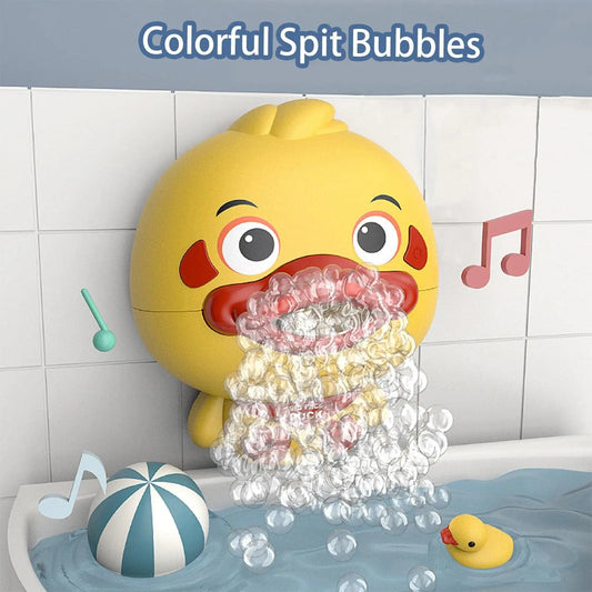 Baby Bubble Bathing Toys Duck Music Kids Bath Toy Automatically Spit Bubbles Bubble Maker Baby Bathroom Toy for Kids Good Vibrations