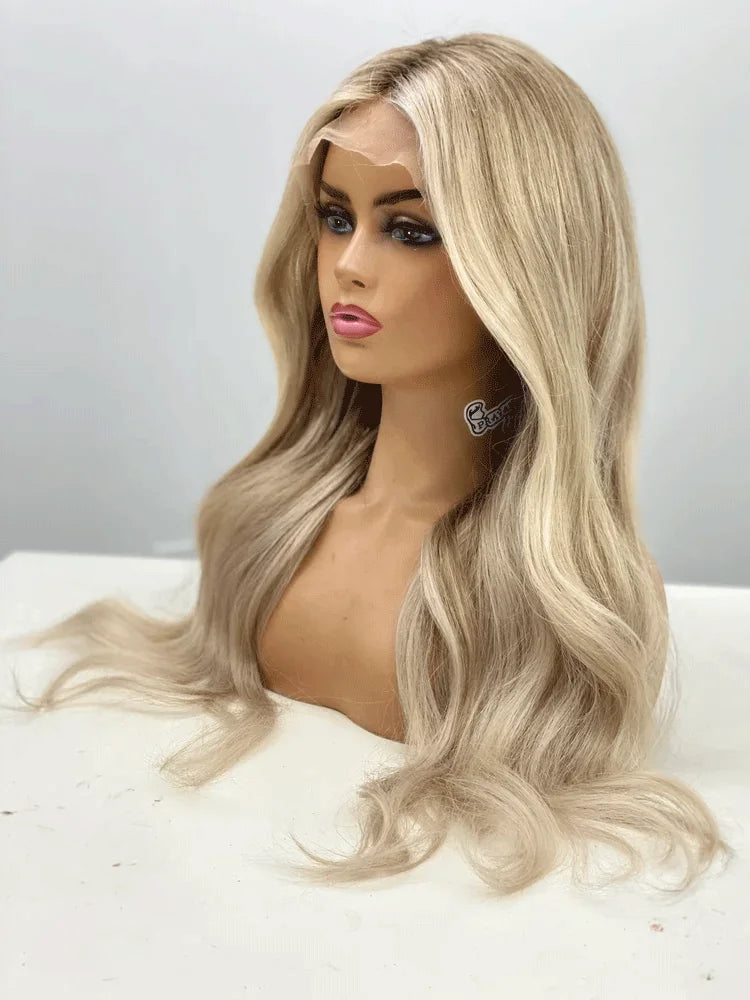 Blonde balayage full lace wigs Synthetic hair wig custom wigs lace front wigs blonde Cosplay For Women lace wigs glueless wigs Good Vibrations